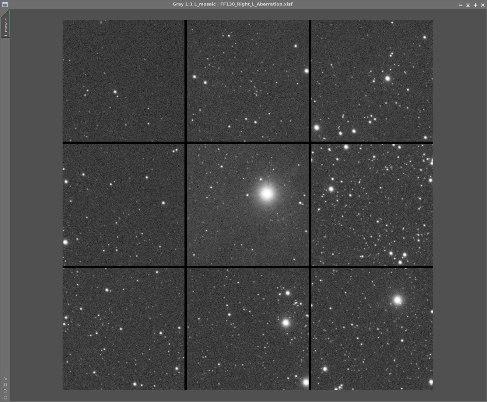 The same 3×3 aberration mosaic from the Right FF130